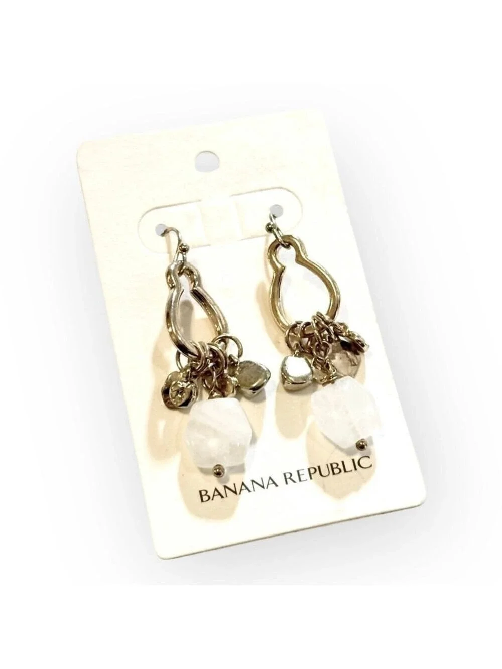 Banana Republic Gold Charm Drop Earrings